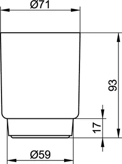 Keuco Acrylglas-Becher Plan 14950 – Bild 2