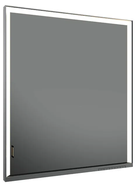 Keuco SPS R. Lumos 14311, r., mit Ablagef., Einbau, silb-elox., 650x735x165mm