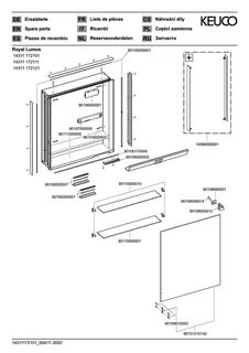 Keuco SPS R. Lumos 14311, r., mit Ablagef., Einbau, silb-elox., 650x735x165mm – Bild 4