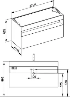Keuco WUB Stageline 32882 m.Ausz. 1200x625x490mm vulk. – Bild 3