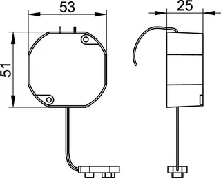 Keuco Konv. m. Anschl.kabel Ersatzt.ACC 19956000002 51x53x24,5 – Bild 2