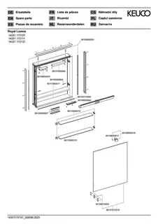 Keuco SPS R. Lumos 14331, o. Ablagef. EB Ans.r. 650x735x130mm si-elox. – Bild 4