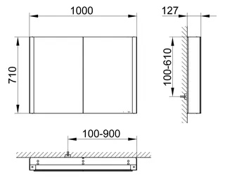 Keuco SPS Somaris 14503 1000x710x127mm weiß matt – Bild 2