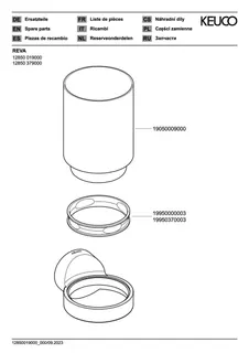 Keuco Glashalter Collection REVA 12850 mit Echtkristall-Glas verchr. – Bild 3