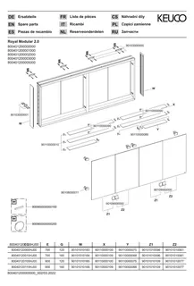 Keuco Royal Modular 2.0 SPS, unbel. 80040, Vorb,4Steckd,sb-elox,2000x700x120mm – Bild 4