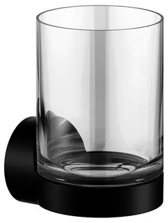 Keuco Glashalter Collection REVA 12850 mit Echtkristall-Glas schwarz-matt