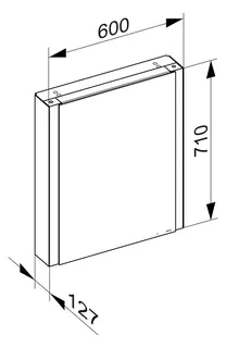 Keuco SPS Somaris 14501, Ans.li. VB 600x710x128mm verspgl. – Bild 3