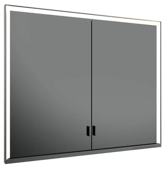 Keuco SPS R. Lumos 14313, ohne Ablagef., Einbau, silb-elox., 900x735x165mm