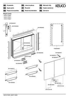 Keuco SPS R. Lumos 14313, ohne Ablagef., Einbau, silb-elox., 900x735x165mm – Bild 4