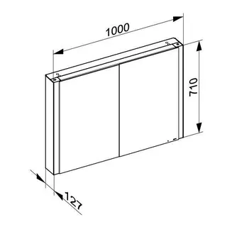 Keuco SPS Somaris 14503, VB 1000x710x128mm Eiche hell Dekor. – Bild 3