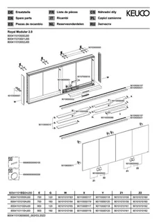 Keuco Royal Modular 2.0 SPS, bel. 80041, Vorb,4Steckd,sb-elox,1750x700x160mm – Bild 3