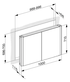 Keuco SPS Somaris 14512, m.Hzg. EB 800x710x115mm sw matt – Bild 3