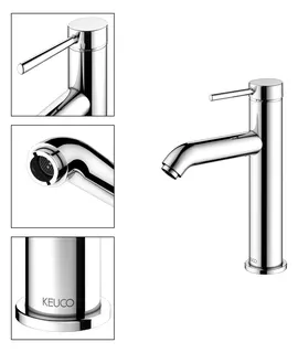 Keuco EHM-Waschtisch-Mischer 130 IXMO 59501, o.Zug.-Ablgrt. Soft, Rosette rd. verchr. – Bild 4
