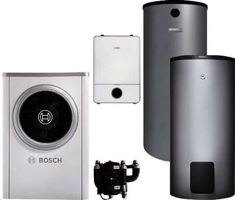 BOSCH Luftwärmepumpen-Paket BOPA CS732 CS7001i AW 5 OR-S, AWE9, BH120-5, WH290