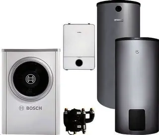 BOSCH Luftwärmepumpen-Paket BOPA CS735 CS7001iAW 13 OR-T, AWE17, BH200-5, WH370