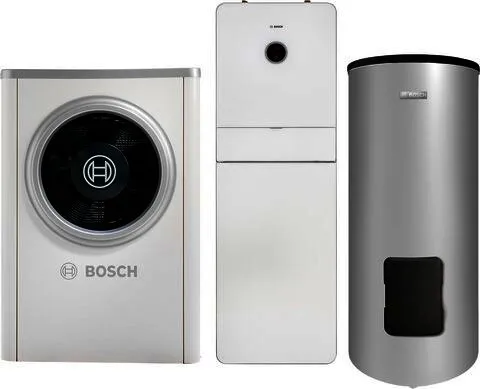 BOSCH Luftwärmepumpen-Paket BOPA CS703 CS7001iAW 9 OR-S, AWMB 9, WH 290 LP1 B