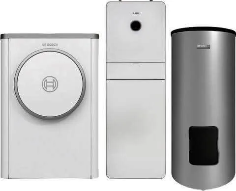 BOSCH Luftwärmepumpen-Paket BOPA CS741 CS7400iAW 5 OR-S, AWMB 9, WH 290 LP1 B