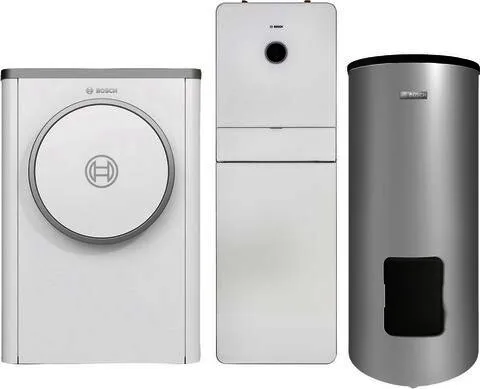 BOSCH Luftwärmepumpen-Paket BOPA CS742 CS7400iAW 7 OR-S, AWMB 9, WH 290 LP1 B