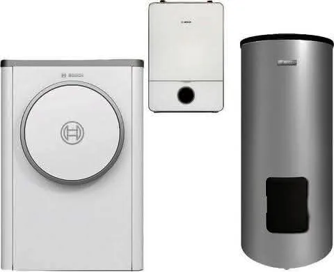 BOSCH Luftwärmepumpen-Paket BOPA CS745 CS7400iAW 5 OR-S, AWE9, WH 290LP1, CR11H