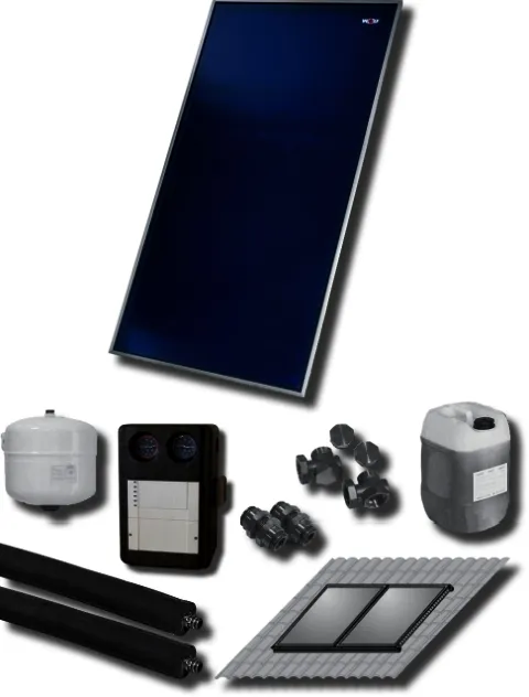 Wolf Paket 5 Kollektoren TopSon CFK-1 Aufdach, Solarmodul SM1-2