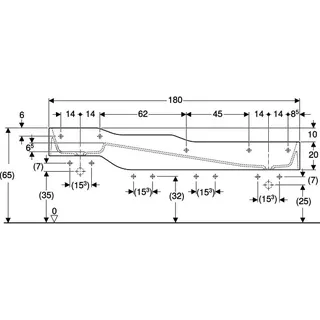 Geberit Bambini Spiel/Waschlandschaft B:180cm 4 Waschpl., tieferes B rechts, 4 Hahnloch, rot – Bild 4