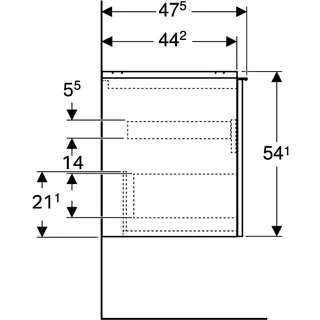 Waschtisch-US 1184x541x475mm design4YOU, Nussbaum – Bild 5