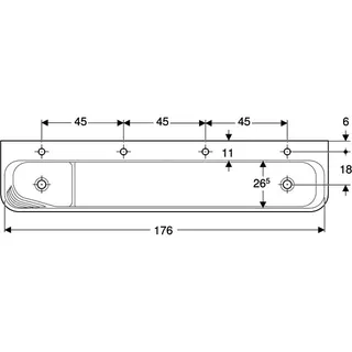 Geberit Bambini Spiel/Waschlandschaft B:180cm 4 Waschpl., tieferes B rechts, 4 Hahnloch, blau – Bild 5