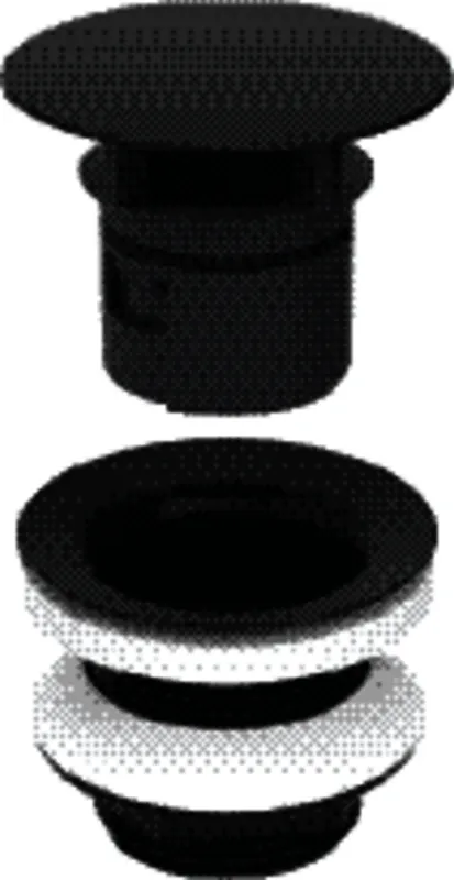 Geberit Ablaufventil mit freiem Auslauf 1 1/4 x 50mm, schwarz matt