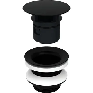Geberit Ablaufventil mit freiem Auslauf 1 1/4 x 80mm, schwarz matt – Bild 2
