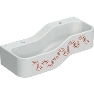 Geberit Bambini Spiel-/Waschlandschaft B:90cm 2 Waschpl., tieferes B links, 2 Hahnloch, rot – Bild 2