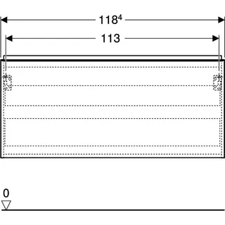 Waschtisch-US 1184x541x475mm design4YOU, Nussbaum – Bild 4