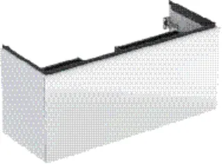 Waschtisch-US 1184x541x475mm design4YOU, K: weiß hgl, F: Glas weiß