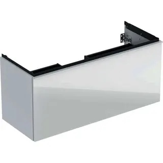 Waschtisch-US 1184x541x475mm design4YOU, K: weiß hgl, F: Glas weiß – Bild 2