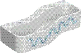 Geberit Bambini Spiel-/Waschlandschaft B:90cm 2 Waschpl., tieferes B links, 2 Hahnloch, blau