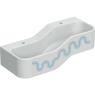 Geberit Bambini Spiel-/Waschlandschaft B:90cm 2 Waschpl., tieferes B links, 2 Hahnloch, blau – Bild 2