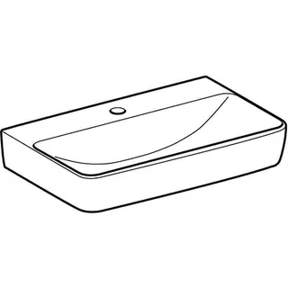 Geberit Renova Compact Waschtisch, 60x37cm mit Hahnloch, ohne Überlauf, weiß – Bild 3