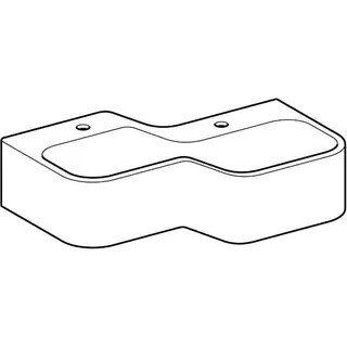 Geberit Bambini Spiel-/Waschlandschaft B:90cm 2 Waschpl., tieferes B rechts, 2 Hahnloch, weiß – Bild 3