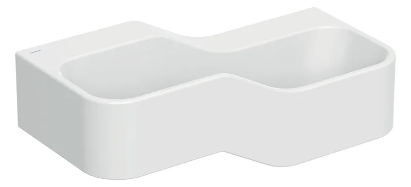 Geberit Bambini Spiel-/Waschlandschaft B:90cm 2 Waschpl., tieferes B rechts, ohne Hahnloch, weiß