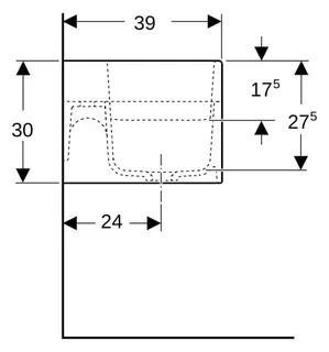 Geberit Bambini Spiel-/Waschlandschaft B:90cm 2 Waschpl., tieferes B rechts, ohne Hahnloch, weiß – Bild 4