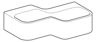 Geberit Bambini Spiel-/Waschlandschaft B:90cm 2 Waschpl., tieferes B rechts, ohne Hahnloch, weiß – Bild 5