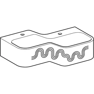 Geberit Bambini Spiel-/Waschlandschaft B:90cm 2 Waschpl., tieferes B rechts, 2 Hahnloch, rot – Bild 3