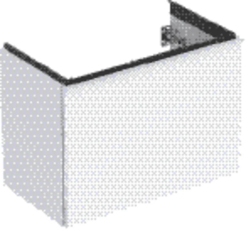 Waschtisch-US 740x535x415mm, verkürzt design4YOU, weiß hochglanz