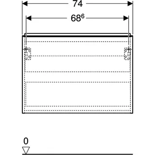 Waschtisch-US 740x535x415mm, verkürzt design4YOU, lava matt – Bild 4