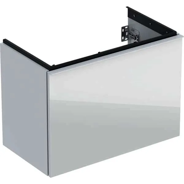 Waschtisch-US 740x535x415mm, verkürzt design4YOU, K: weiß hgl, F: Glas weiß
