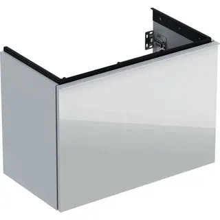 Waschtisch-US 740x535x415mm, verkürzt design4YOU, K: weiß hgl, F: Glas weiß