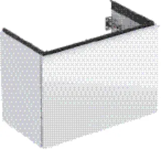 Waschtisch-US 740x535x415mm, verkürzt design4YOU, K: weiß hgl, F: Glas weiß – Bild 2