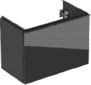 Waschtisch-US 740x535x415mm, verkürzt design4YOU, K: lava matt, F: Glas lava