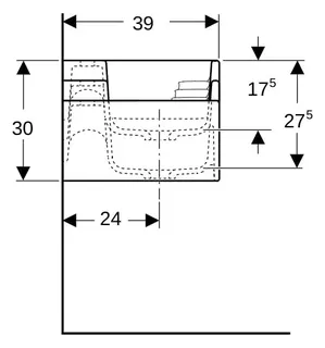 Geberit Bambini Spiel/Waschlandschaft B:140cm 3 Waschpl., tieferes B links, 3 Hahnloch, grün – Bild 5