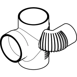 Geberit Silent-db20 Schachtbogenabzweig 88,5Gr links d90/90/56 – Bild 3