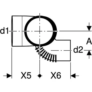 Geberit Silent-db20 Schachtbogenabzweig 88,5Gr links d90/90/56 – Bild 5